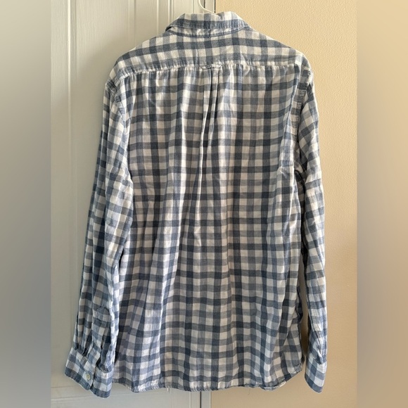 Grayers Men's Plaid Button Down Shirt Blue and white Size XL 100% Cotton - Picture 2 of 6